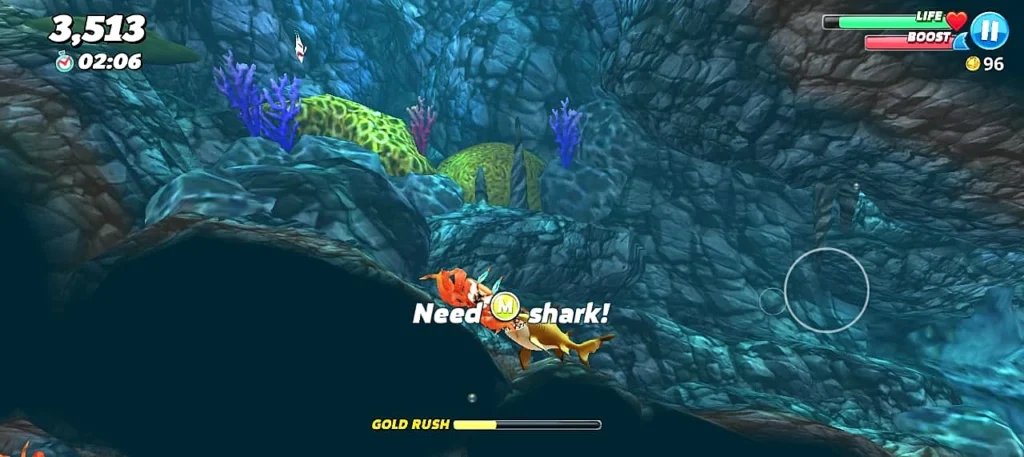 No Ads in Hungry Shark World MOD APK