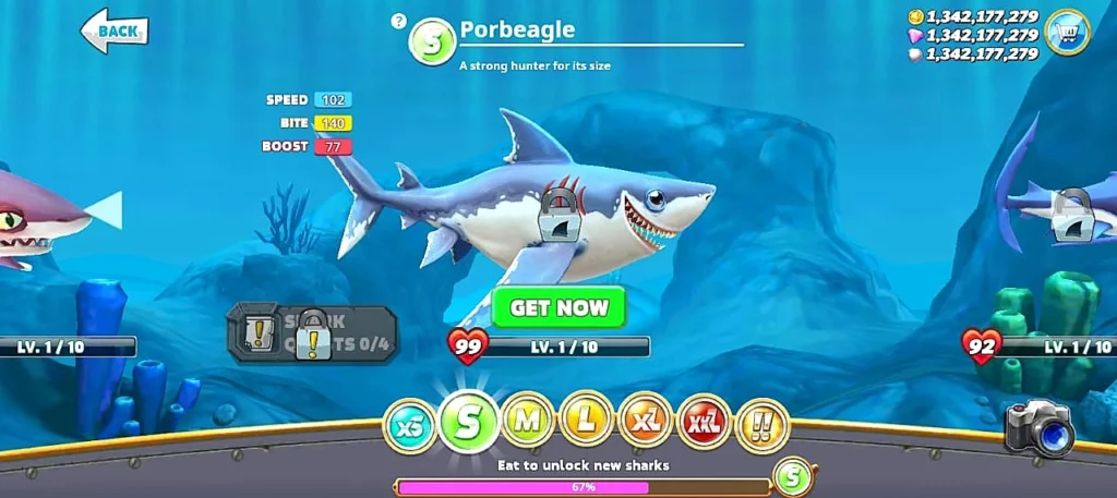 hungry shark world mod apk all sharks unlocked