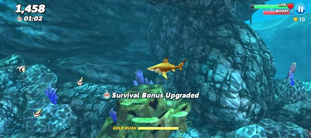 Consume to persist in Hungry Shark World MOD APK
